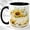 Black, variant on Sunflower Cake Coffee Mug, Yellow Floral Dessert Cup, Watercolor Birthday Cake Art Gift for Women, Summer Tea Party, Ceramic 11 Oz Mug