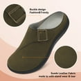 thumbnail image 3 of LeIsfIt Womens Wide Width Suede Clogs & Mules Shoes, 3 of 6