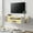 White&Grey&Yellow Light, variant on WAMPAT Floating TV Stand Wall Mounted Shelf with RGB Light, Entertainment Center Floating TV Cabinet Media Console Wood Storage Hutch Under TV for Living Room,Grey White,39 Inch