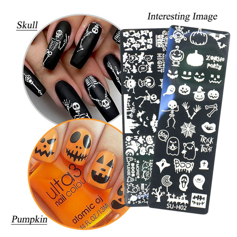 Candy Skull Stamping Plate Nail Art Accessories large and small plates