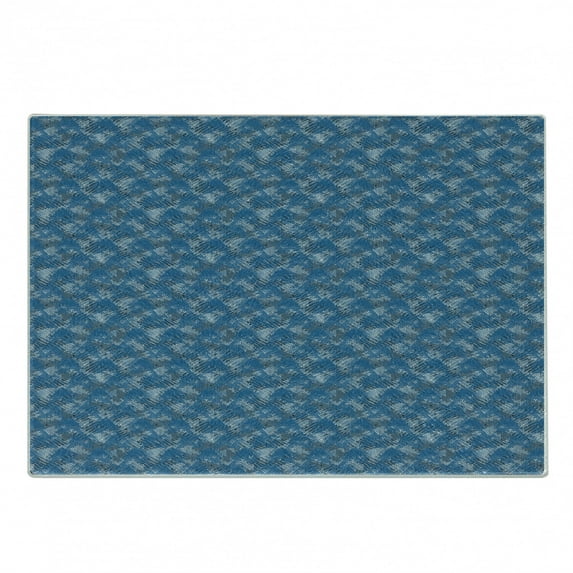 Glitch Cutting Board, Abstract Sketchy Triangle Look Grunge Rhythmic Arrangement, Decorative Tempered Glass Cutting and Serving Board, in 3 Sizes, by Ambesonne