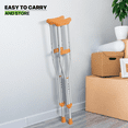 thumbnail image 4 of Magshion Lightweight Aluminum Crutches, 9 Gears Adjustable, 37"-45" Tall, 220lbs Weight Capacity Universal Underarm Crutches for Junior, 4 of 9
