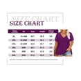 thumbnail image 4 of CASSIE LIZ Womens Plus Size Tops 2X Summer V Neck Shirts Purple Sequin Party Short Sleeve Fashion Tee Loose Fit Tunics Spring Blouses Casual Slit Hem Pullovers 2XL 18W 20W, 4 of 5
