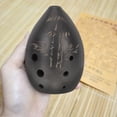 thumbnail image 6 of Artistic Black Clay Ocarina 8 Hole Traditional Wind Musical Instrument, 6 of 10