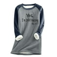 thumbnail image 3 of Sweatshirts for Women Crew Neck Printed and Thickened Fashionable Casual Long Sleeved Hooded Round Neck Sweatshirt, 3 of 3