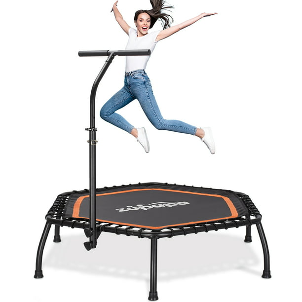 45 in Rebounder, Fitness Trampoline with Adjustable Handle, Max Limit lbs - Walmart.com