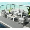 thumbnail image 7 of Outdoor Aluminum Patio Loveseat, 2 Seater Sofa Chair with Cushions, 7 of 7