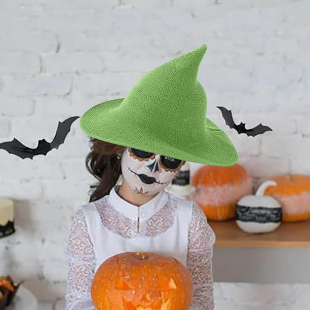 Decoraciones de Halloween, adornos de Halloween, regalos de Halloween, sombrero de bruja de verano de mago de gran venta, sombrero plegable con punta de punta, sombrero de Halloween
