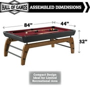 7 ft. Edgewood Drop Pocket Pool Table, Billiard Table with Accessories by Barrington Billiards