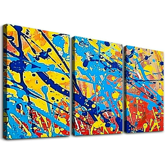 Ullo0ord Abstract Jackson Pollock Style Artwork. Giclee Print on Canvas Wall Art for Home Decor.