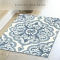 thumbnail image 3 of Maples Rugs Vivian Transitional Medallion Blue White Washable Entryway Area Rug, 2'6 x 3'10, 3 of 9