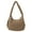 Khaki, variant on Women Quilted Puffy Tote Bag Cute Clouds Shoulder Bags Lightweight Bubble Ruffled Purse for Trip Shopping Brown