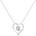 thumbnail image 3 of Sterling Silver 1/4 ct TDW Diamond Heart Pendant Necklace(H-I,I1-I2), 3 of 8