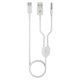 thumbnail image 1 of 2-in-1 Type-C Car Audio Cable Wire 1 Split 2 Type C to USB A 3.5mm AUX Cable HiFi Sound Quality for Car Speakers, 1 of 4