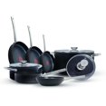 thumbnail image 1 of Batería de cocina 10 piezas Titan Black elaborada con titanio y acero inoxidable compatible con estufas de inducción, horno  eléctricas y gas, centro indicador de calor., 1 of 8