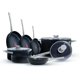 thumbnail image 1 of Batería de cocina 10 piezas Titan Black elaborada con titanio y acero inoxidable compatible con estufas de inducción, horno  eléctricas y gas, centro indicador de calor., 1 of 8