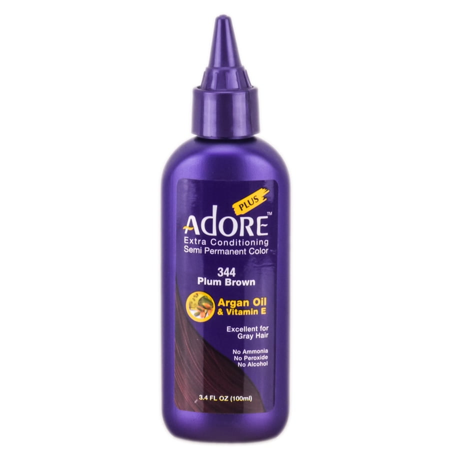 Adore Plus Semi Permanent Color (Color : 344 Plum Brown)