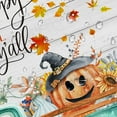 thumbnail image 4 of Fall Shower Curtains for Bathroom, Autumn Halloween Pumpkin with Teal Farm Truck Pulling Sunflowers Bathtub Curtains, Farmhouse Thanksgiving Harvest Fabric Shower Curtain 72x72 Inch…, 4 of 4