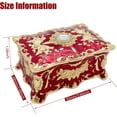 thumbnail image 5 of Retro Jewelry Box Decorative Jewelry Organizer Box Travel Portable for Women Girls Kids Small Vintage Jewelry Storage Organizer for Necklace Earrings Wedding Rings (Red), 5 of 5