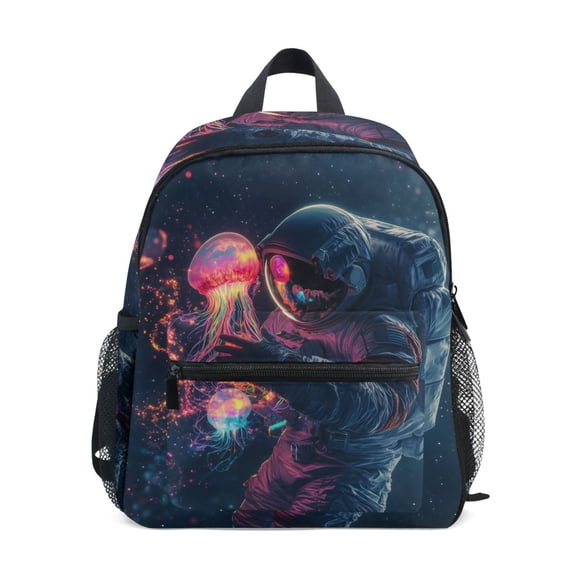 FORMRS Kids School Backpack with Front Zippered Pocket 12" Student Travel Daypack, Glowing Jellyfish