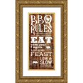 thumbnail image 1 of Perrenoud, Aubree 10x18 Gold Ornate Wood Framed with Double Matting Museum Art Print Titled - BBQ Rules, 1 of 4