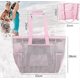 thumbnail image 2 of ROSA & ROSE Foldable Mesh Beach Bag with Zipper Large Multi-Purpose Tote Bag, 2 of 5
