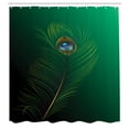 thumbnail image 3 of Ambesonne Animal Shower Curtain, Peacock Bird Plumes, 69"Wx70"L, Green Blue, 3 of 5