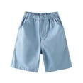 thumbnail image 3 of Kids Girls Uniform Blue Shorts Athletic Uniform Pants for Boys Girls Shorts Size 7-8 Years, 3 of 3