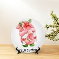 thumbnail image 6 of Yiaed Watercolor Tropical Gnomes Print Bone China Decorative Plate Ceramic Dinner Plates Art Crafts with Display Stand-8in, 6 of 6
