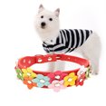 thumbnail image 2 of Collar de seguridad ajustable con decoración floral para perros, gatos y cachorros - Talla S (rojo), 2 of 7