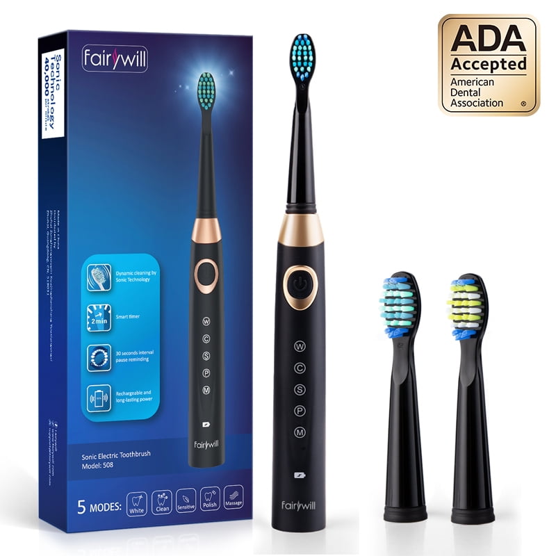 Fairywill Electric Toothbrush D8 Sonic Toothbrush 5 Modes for Adults ...