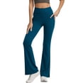 thumbnail image 4 of Gamivast Dress Pants Women High Waisted Stretchy Split Hem Bootcut Work Pants Office Professional Business Casual Trousers Pants With Pockets Slacks, 4 of 8