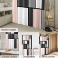 thumbnail image 6 of Shower Curtain Modern Geometric Splicing Bathroom Curtains with Hooks, Waterproof Fabric Abstract Pink Blocks Bath Shower Curtains Set for Bathroom Bathtubs Decor 72x72 Inch, 6 of 9