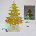 thumbnail image 1 of Mini Desktop Christmas Card Ornament Shiny Christmas Tree With Lights Kit, 1 of 5