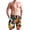 Abstract Shapes Camouflage, variant on Men's Quick Dry Swim Trunks Beach Shorts Casual Summer Board Shorts with Pockets, Red Leopard