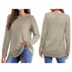 thumbnail image 3 of Camisas de Larga para Mujer, Blusas Holgadas de Cuello Redondo, Elegantes, Informales, para Otoño e Invierno. Albaricoque XXL, 3 of 5