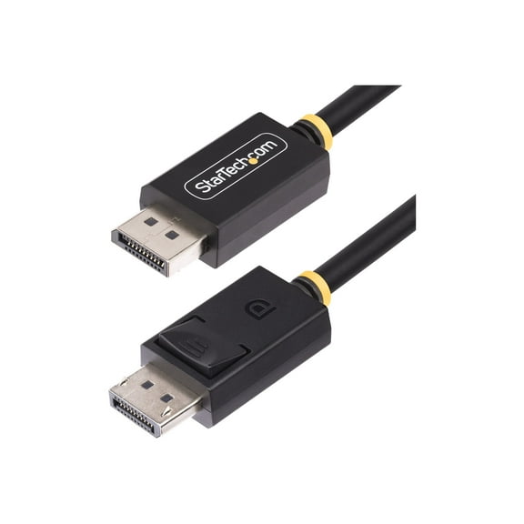StarTech.com 1m DisplayPort 2.1 Cable, VESA-Certified, DP40 DP 2.1 Cable - DisplayPort cable - DisplayPort (M) latched to DisplayPort (M) latched - DisplayPort 2.1 - 1 m - passive, 8K60Hz support, 4K144Hz support, 1440p support 240Hz, up to 40 Gbps data transfer rate, UHBR10, HDR support - black