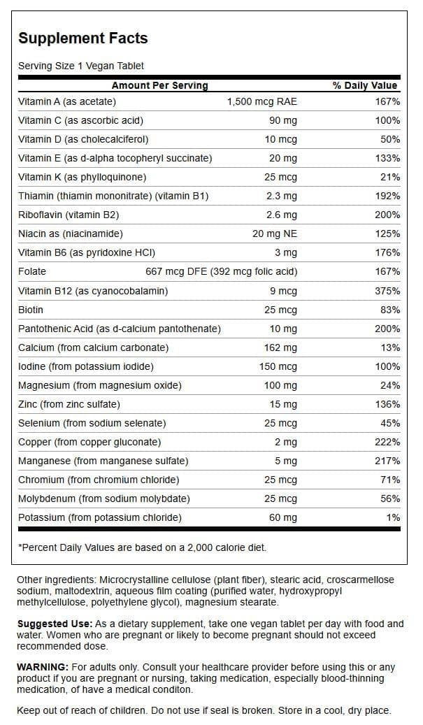 Swanson Century Formula Multivitamin without Iron 130 Tabs (2 Pack)