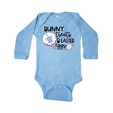 

Inktastic Easter Bunny Treats and Easter Eggs Gift Baby Girl Long Sleeve Bodysuit