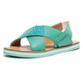 thumbnail image 5 of Love Moschino Turquoise Cris Cross Heart Flat Sandal-6 for Womens, 5 of 5