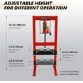 thumbnail image 2 of 6-Ton Hydraulic Shop Press, H-Frame Garage Floor Press with Built-in Relief Valve, Adjustable Work Table & Stamping Plates for Metal Bending, Straightening, and Bearing Installation, 2 of 6