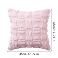 thumbnail image 2 of 2pc 18x18in Easter Plush Pillow Covers - Soft Faux Fur Jacquard Throw Pillows for Sofa., 2 of 6