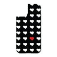 thumbnail image 3 of DistinctInk Custom SKIN / DECAL compatible with OtterBox Defender for iPhone 11 (6.1" Screen) - Red White Black Repeating Hearts, 3 of 5
