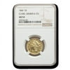 1860 $5 Clark Gruber Colorado Gold Rush AU-53 NGC