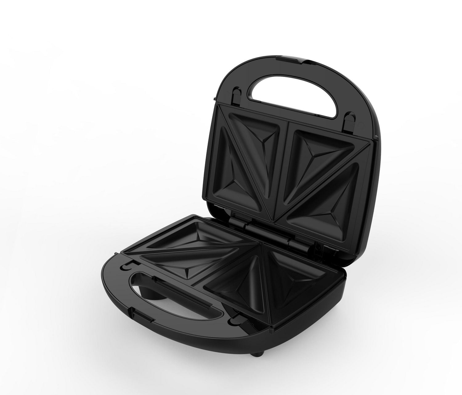 Mainstays 2 in 1 Black Waffle & Sandwich Maker with nonstick removable plates