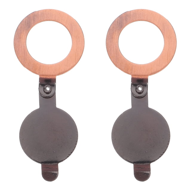 2pcs Peep Hole Privacy Covers Copper Anti-Fog Peephole Cover For Front Door Wide View Door Viewer Privacy Cover For Home And Office Use