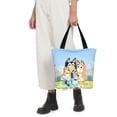 thumbnail image 4 of Lsque Bluey Pattern Beach Tote,Shoulder Handbag,Spacious Tote Bag,Lightweight Travel Bag,Versatile Shopping Bag, 4 of 6