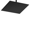 thumbnail image 1 of Alcachofa de ducha BeSy Rainfall de acero inoxidable, 40 cm, 16 x 16 pulgadas, color negro, 1 of 7