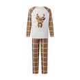 thumbnail image 3 of AIGUR Family Matching Christmas Pajamas Set Plaid and Reindeer Print Holiday Pajamas Sleepwear Dad Mom Kids PJs, 3 of 8