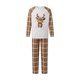 thumbnail image 1 of Conjunto de pijamas navideños familiares a juego con estampado de cuadros y renos. Pijamas de vacaciones para papá, mamá y niños., 1 of 9
